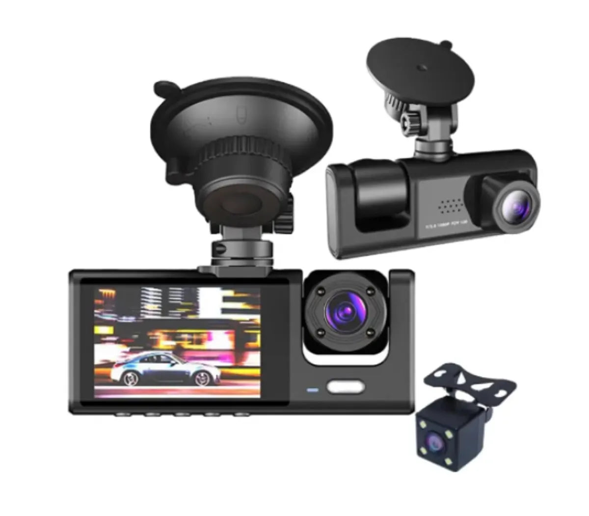 Wifi 1080P Triple Lens Car Dash Camera